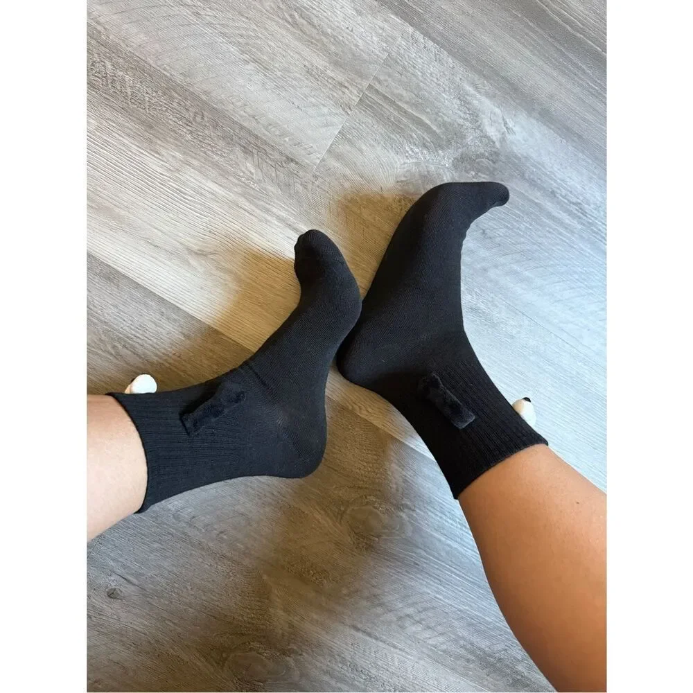 Black Over Ankle Socks Googly Eyes Magnetic Hands Excellent Condition